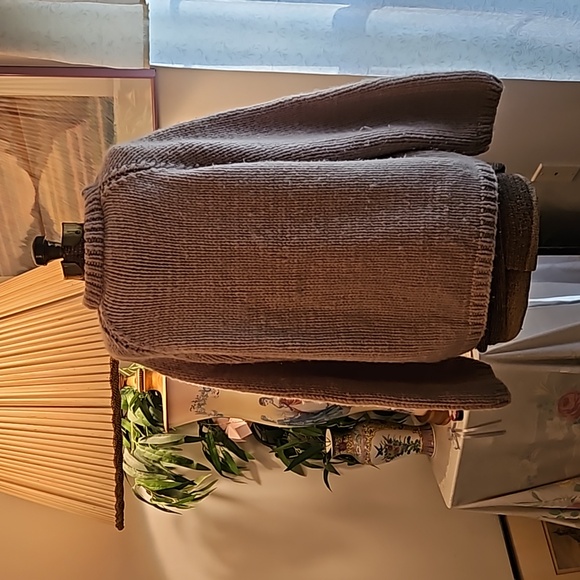 Nice Vintage Chunky Handknit Aran Fisherman Style Cream Wool Sweater M-L Unisex - Picture 4 of 5